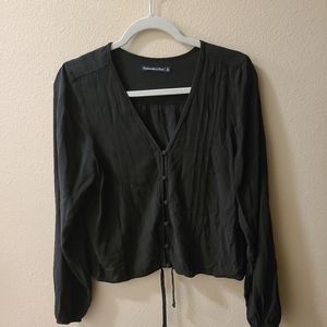Abercrombie and Fitch top- black long sleeve